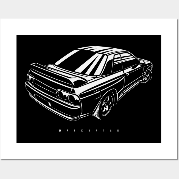 Skyline R32 GTR Wall Art by Markaryan